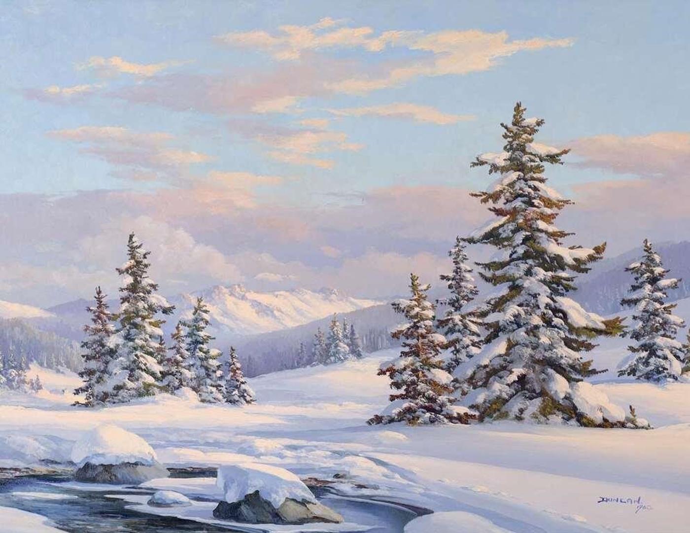 Duncan Mackinnon Crockford (1922-1991) - Winter Sunrise; 1965