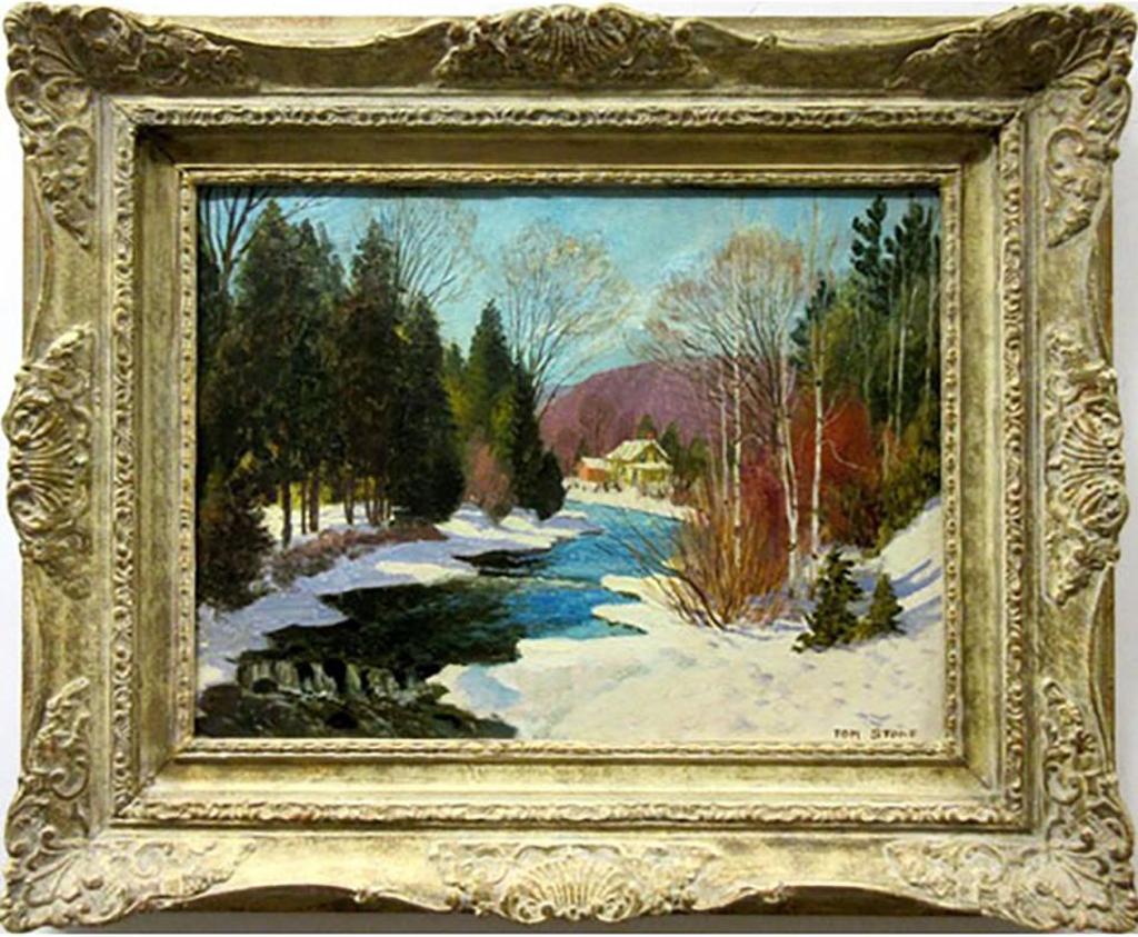 Thomas Albert Stone (1897-1978) - Wintry Cottage - Credit River