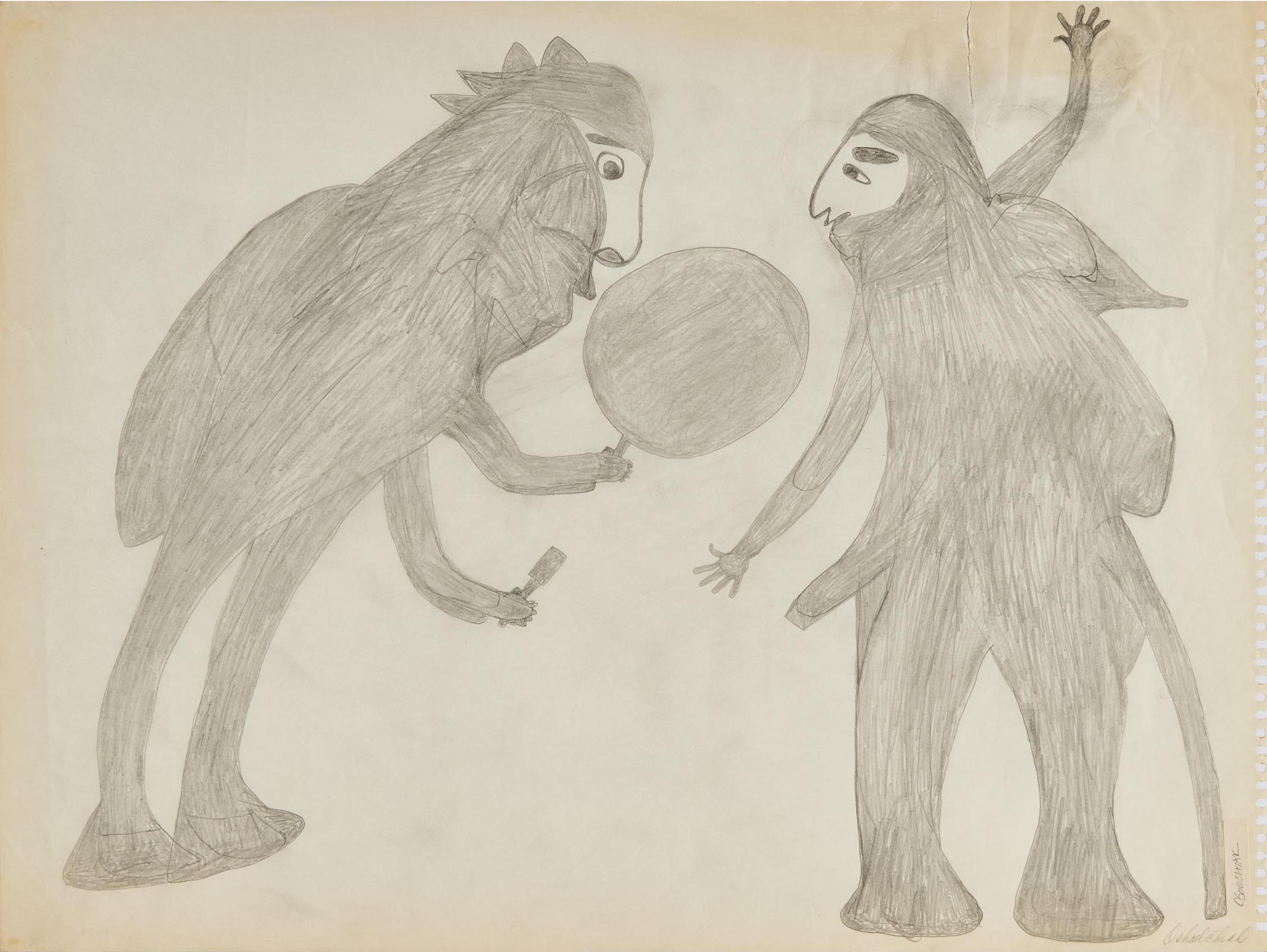 Oshutsiak Pudlat (1908-1992) - Untitled (Drum Dance)