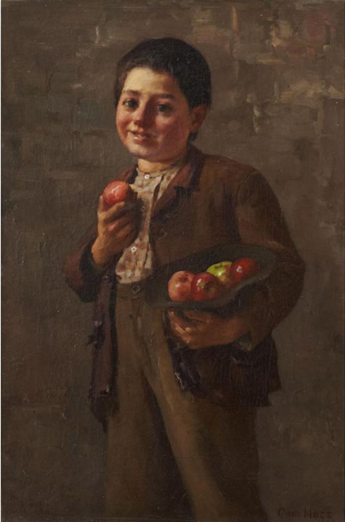 Charles Eugene Moss (1860-1901) - Boy With Apples