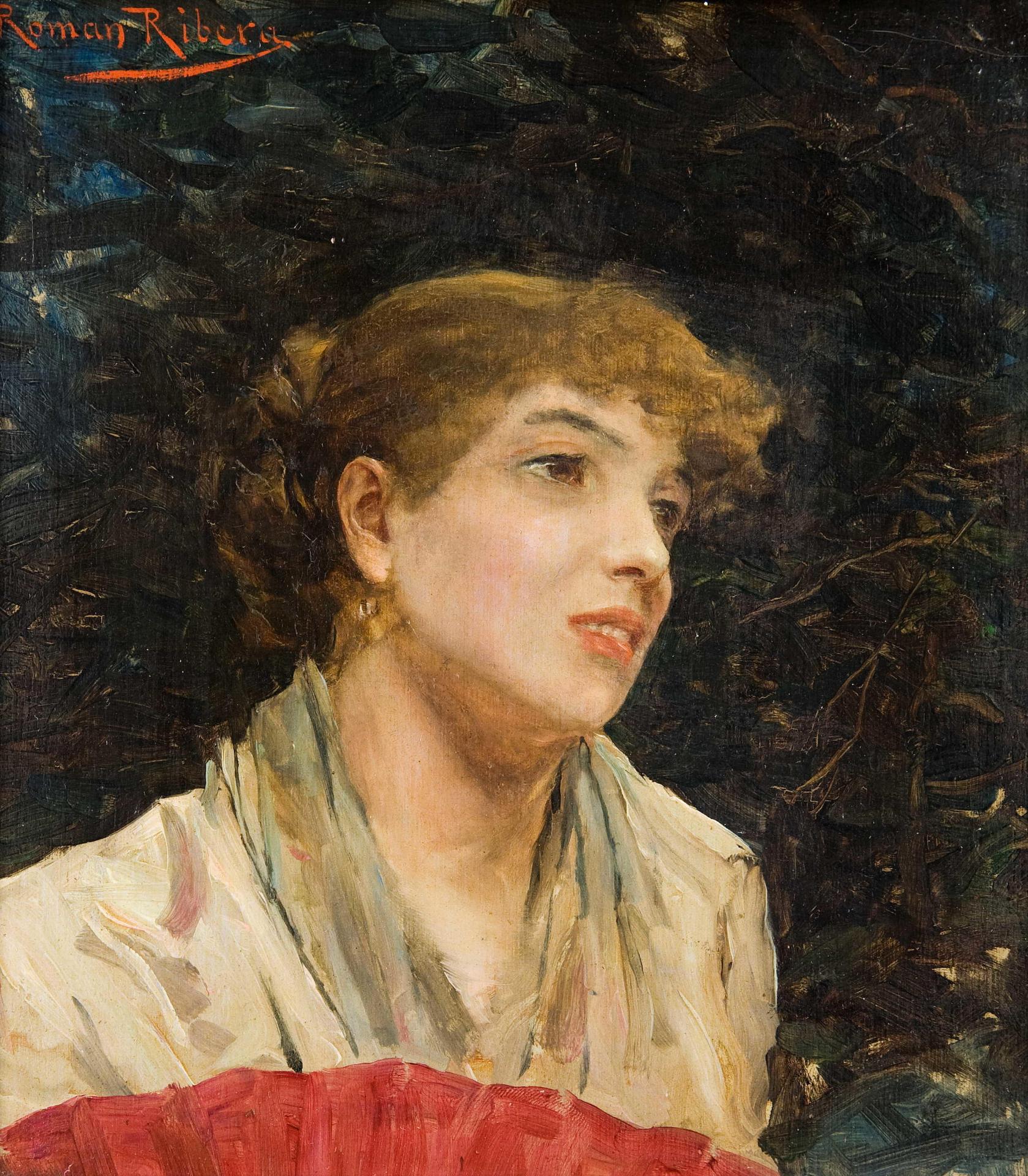 Román Ribera Cirera (1849-1935) - A Venetian Beauty