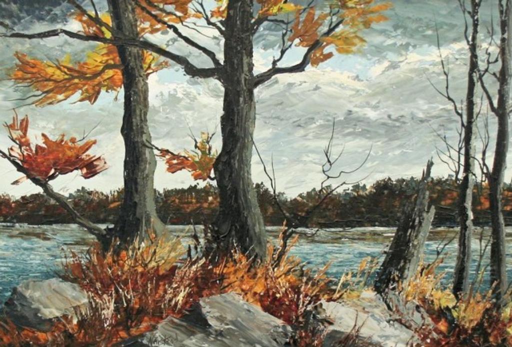 James Lorimer Keirstead (1932-2020) - Autumn View of an Ontario Lake