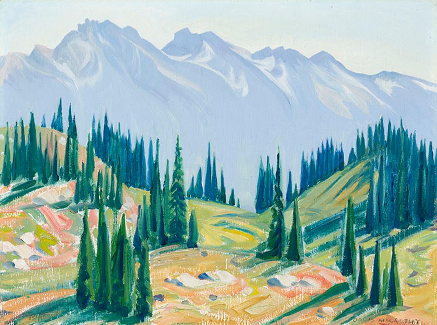 Doris Jean McCarthy (1910-2010) - Clachnacudainn Range from Summit, Mt. Revelstoke