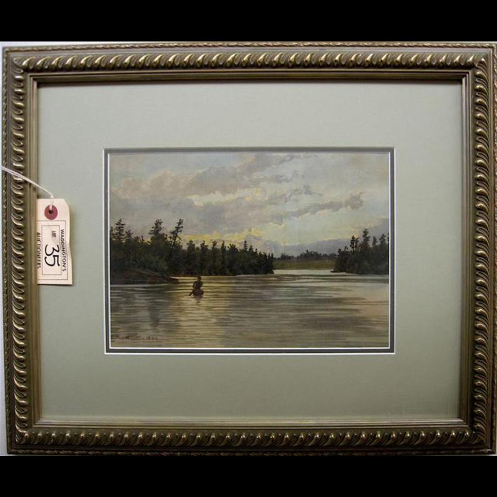 Emma May Martin (1865-1957) - Canoeing At Sunset