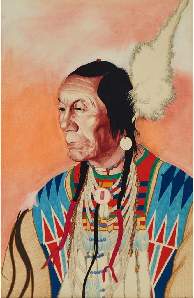 William Langdon Kihn (1898-1957) - Chief Yellow Kidney, Blackfoot Indian Of Browning, Montana