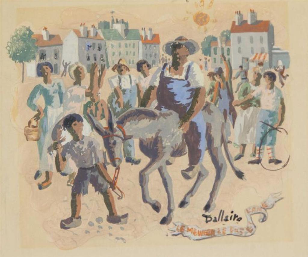 Jean-Philippe Dallaire (1916-1965) - A Man on a Donkey