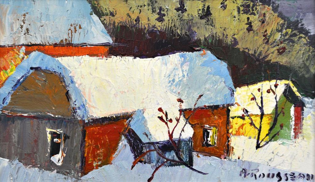 Albert Rousseau (1908-1982) - Quebec Farmstead in Winter