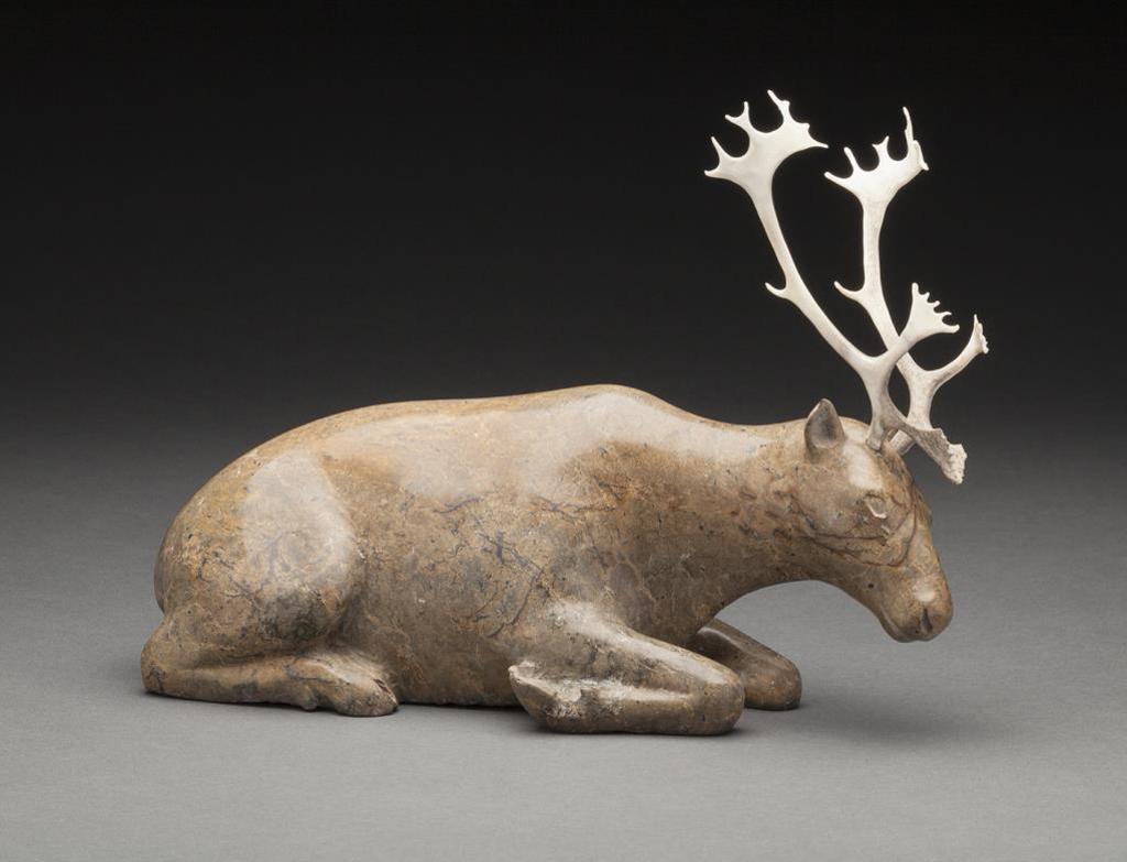 Paul Quviq Malliki (1956) - Repulse Bay, Resting Caribou, early 1980s