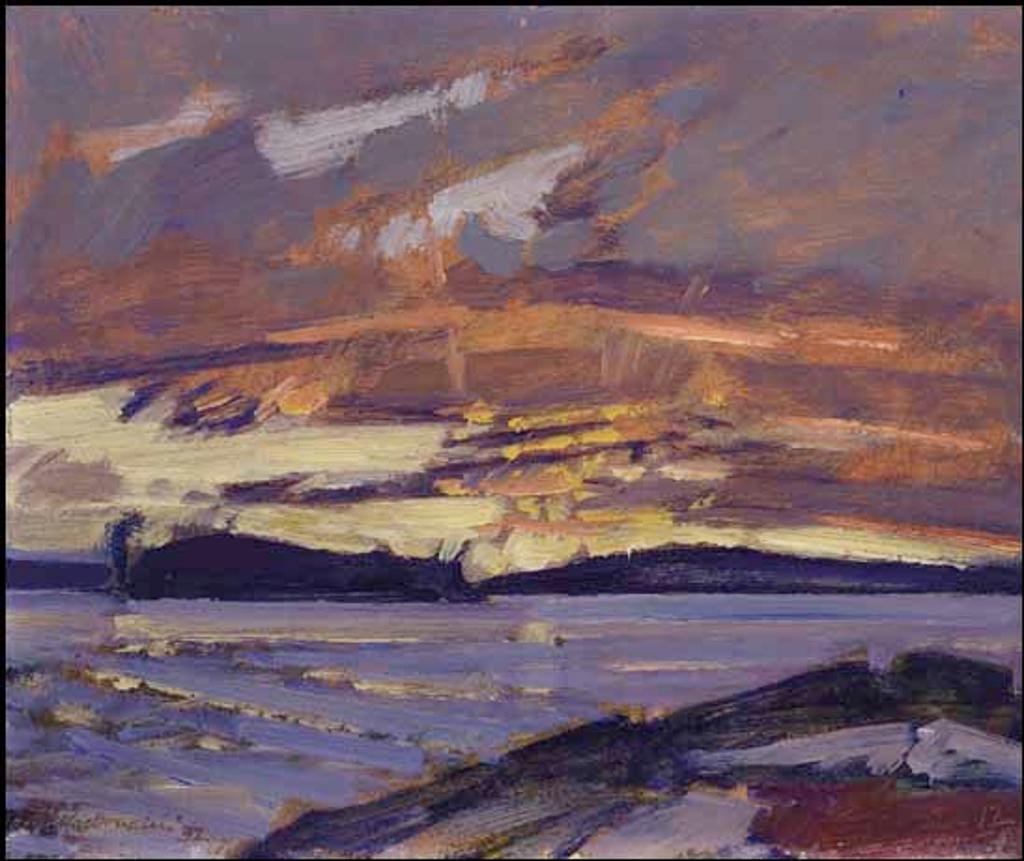 James Edward Hervey (J.E.H.) MacDonald (1873-1932) - Sunset, Waldmere Farm, Muskoka