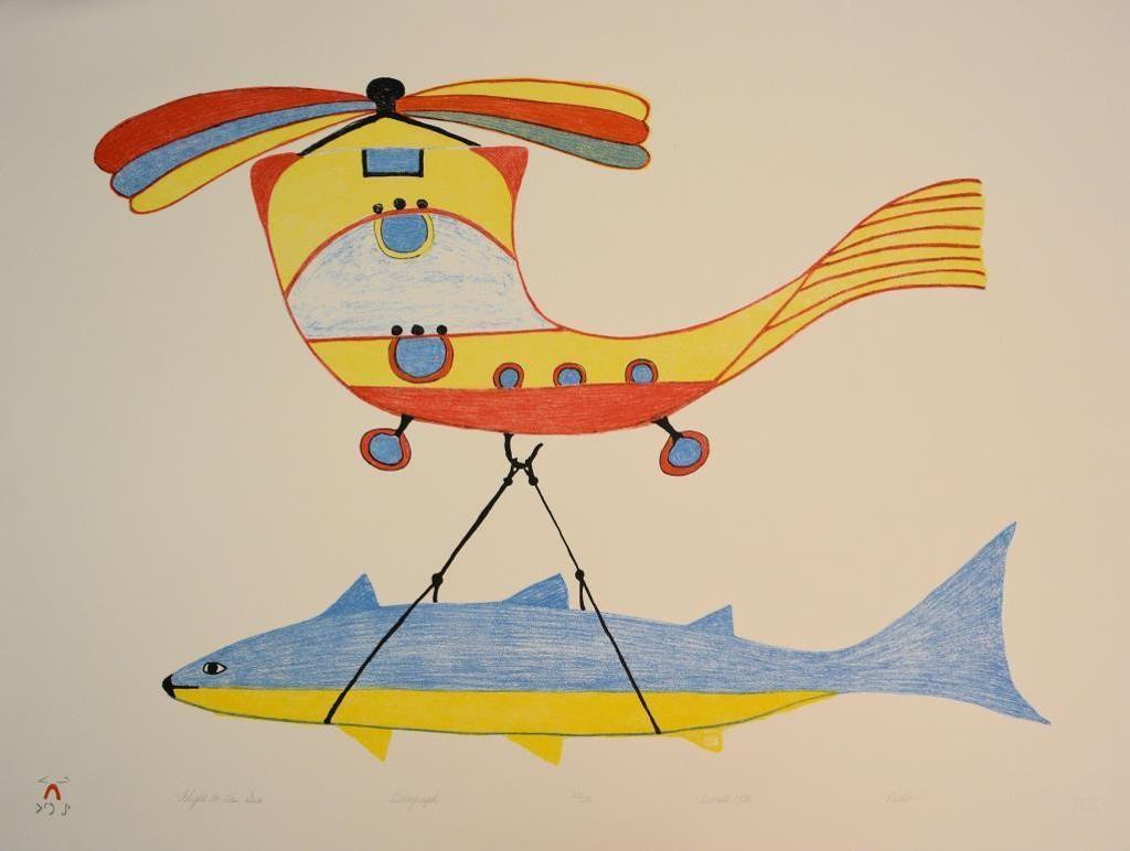Pudlo Pudlat (1916-1992) - Flight to the Sea, 1986