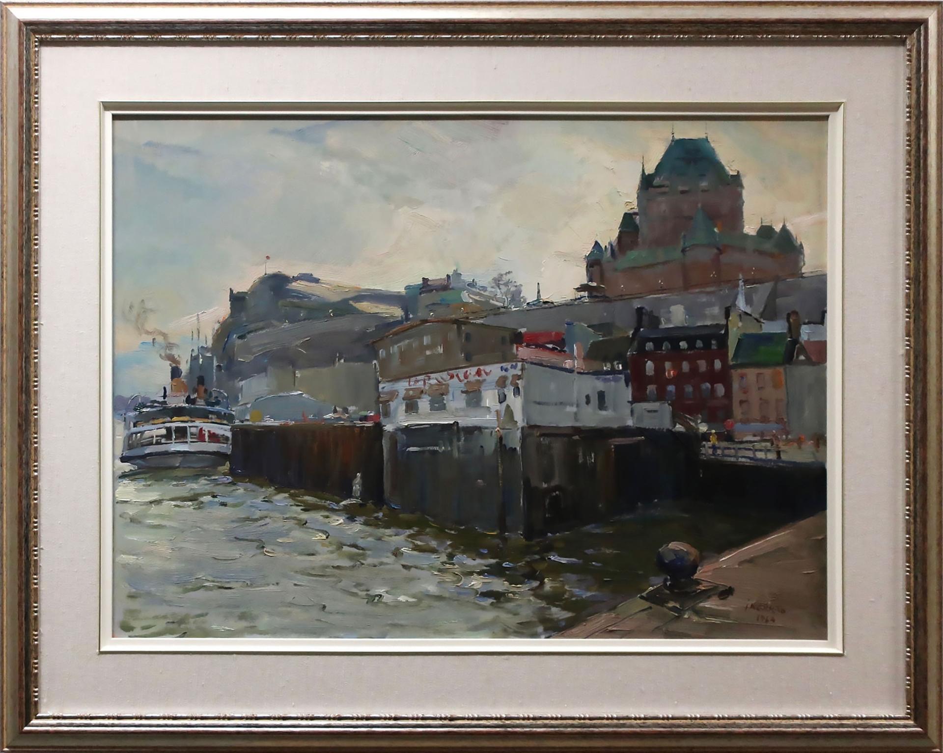 Francesco (Frank) Iacurto (1908-2001) - Lévis Ferry With Château Frontenac In Background