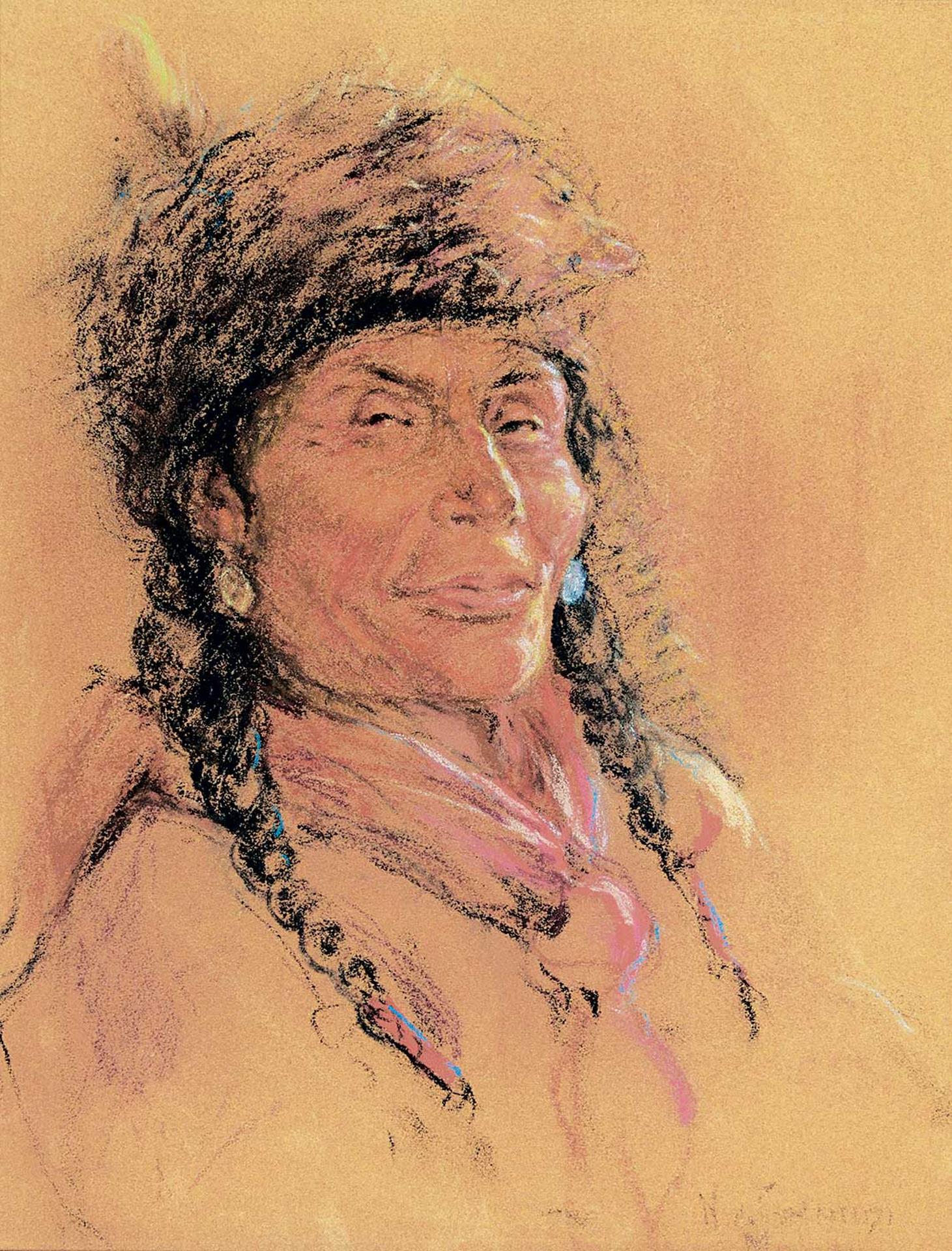 Nicholas (Nickola) de Grandmaison (1892-1978) - Portrait of a Cree Man