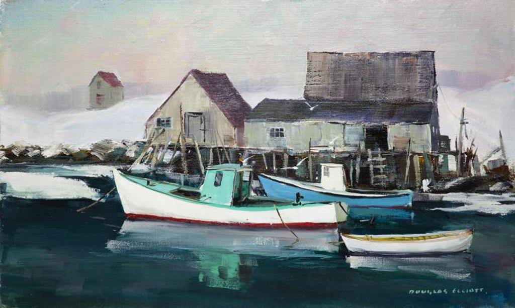 Douglas Ferfguson Elliott (1916-2012) - Fish House and Dock