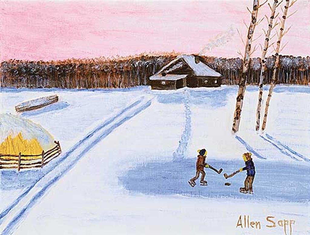 Allen Fredrick Sapp (1929-2015) - Untitled - Hockey Time