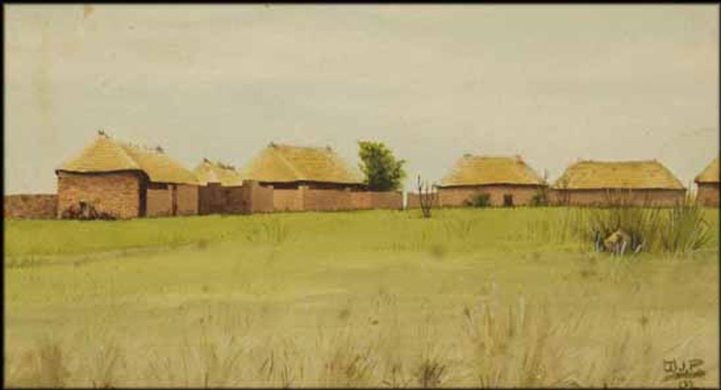 Walter Joseph (W.J.) Phillips (1884-1963) - Buildings in a Field