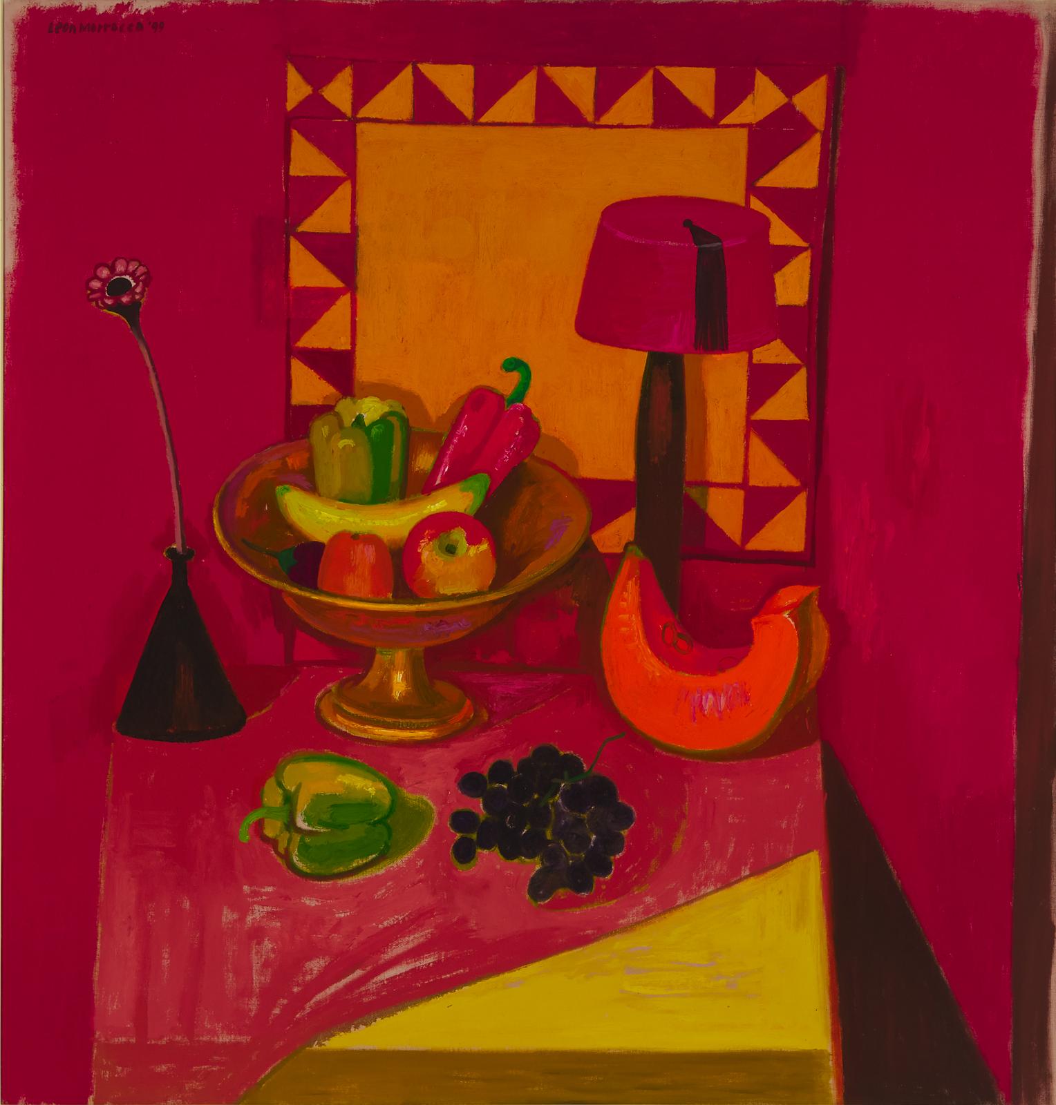 Leon Francesco Morrocco (1942) - Still Life With Fez, 1999