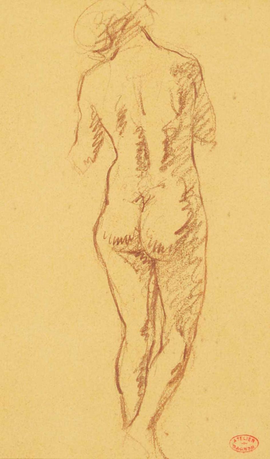 Clarence Alphonse Gagnon (1881-1942) - Untitled - Posterior Nude
