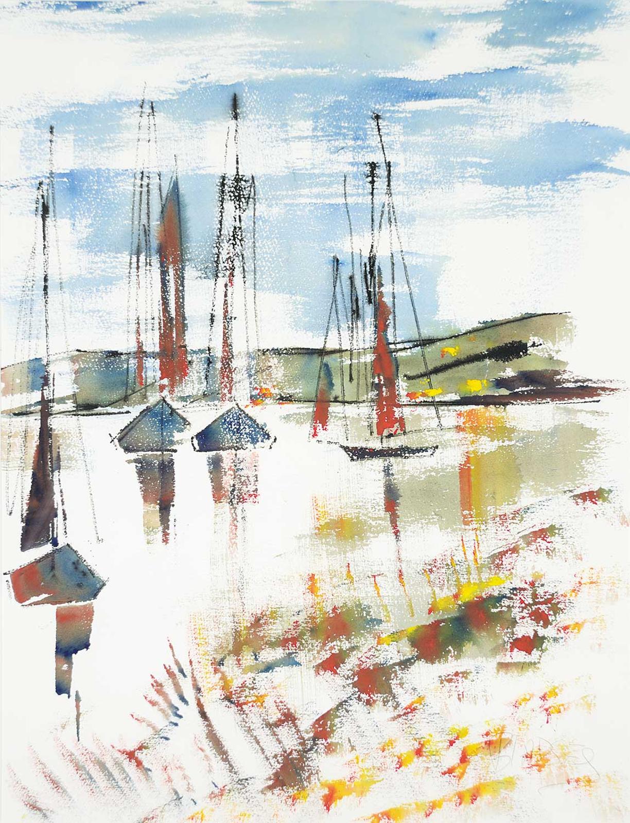 Alfred Birdsey (1912-1996) - Untitled  - Four Sailboats