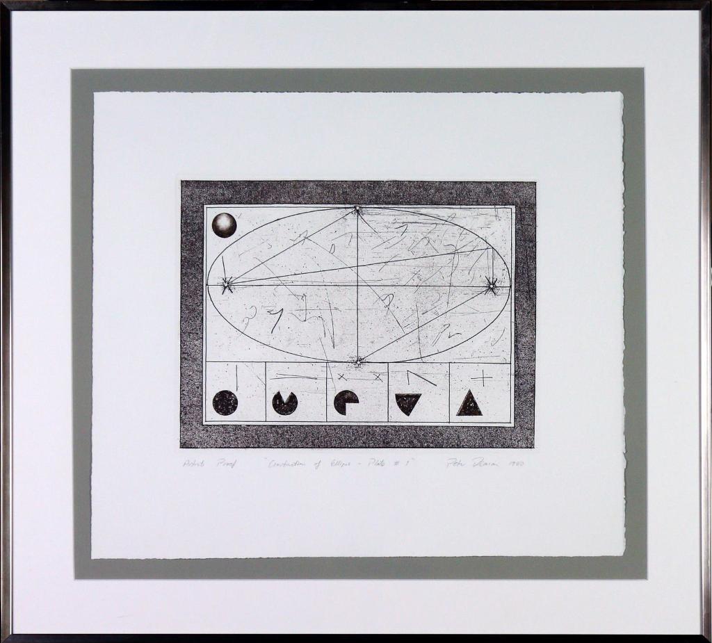 Peter Deacon (1945) - Construction of an Ellipse - Plate #1