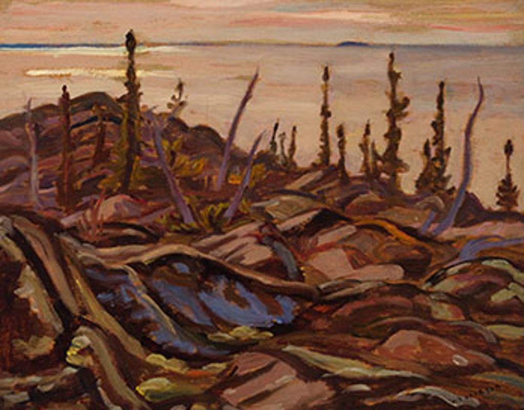 Alexander Young (A. Y.) Jackson (1882-1974) - Evening, Great Bear Lake / Landscape (verso)