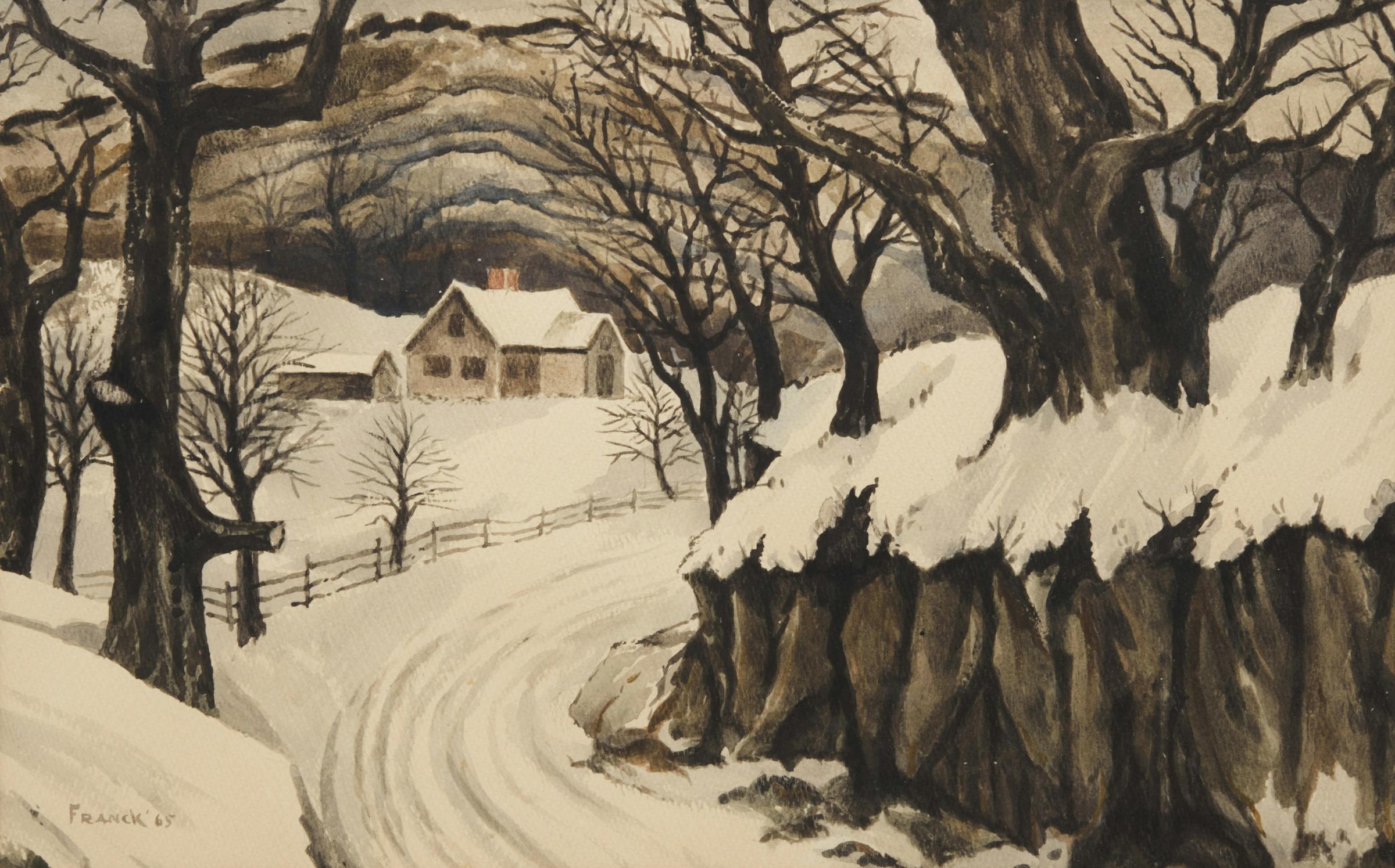 Albert Jacques Franck (1899-1973) - Untitled, Winter Landscape