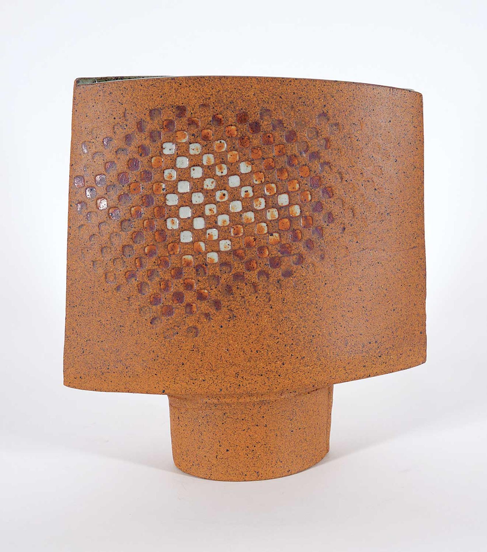 Luke Orton Lindoe (1913-1998) - Untitled - Checkered Flat Vase