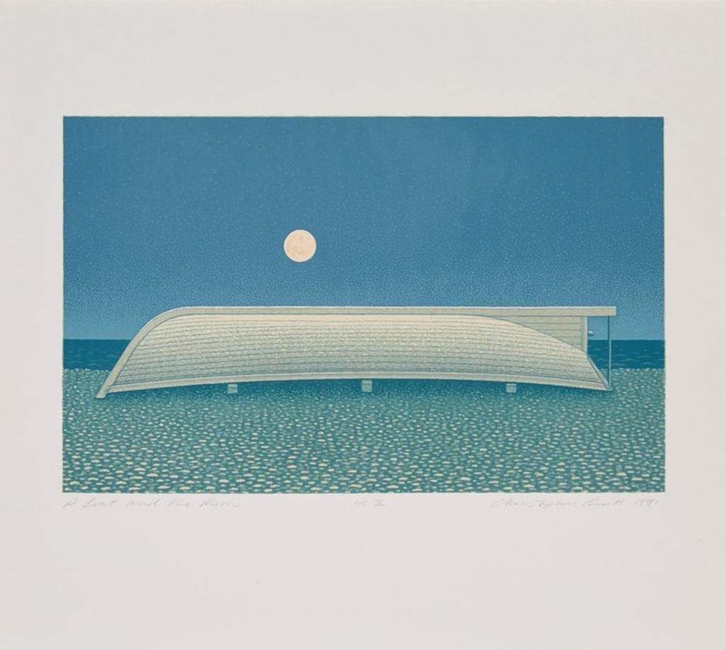 Christopher John Pratt (1935-2022) - A Boat and the Moon