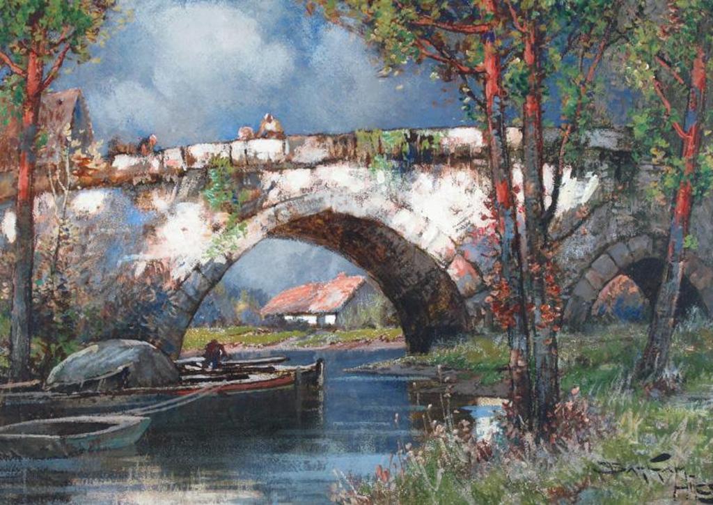 Frederick John Bartram Hiles (1872-1927) - Old Bridge