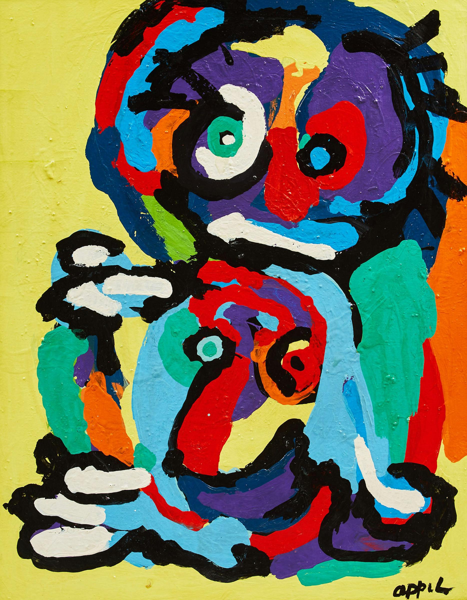 Karel Appel (1921-2006) - Untitled (A Boy and His Dog)