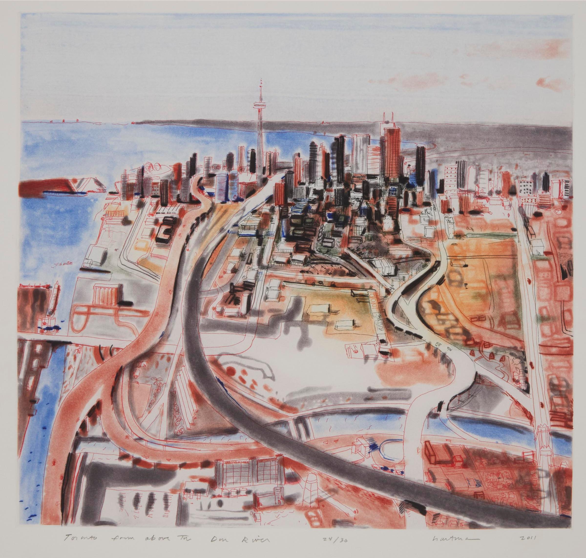 John Hartman (1950) - Toronto From Above The Don River, 2011