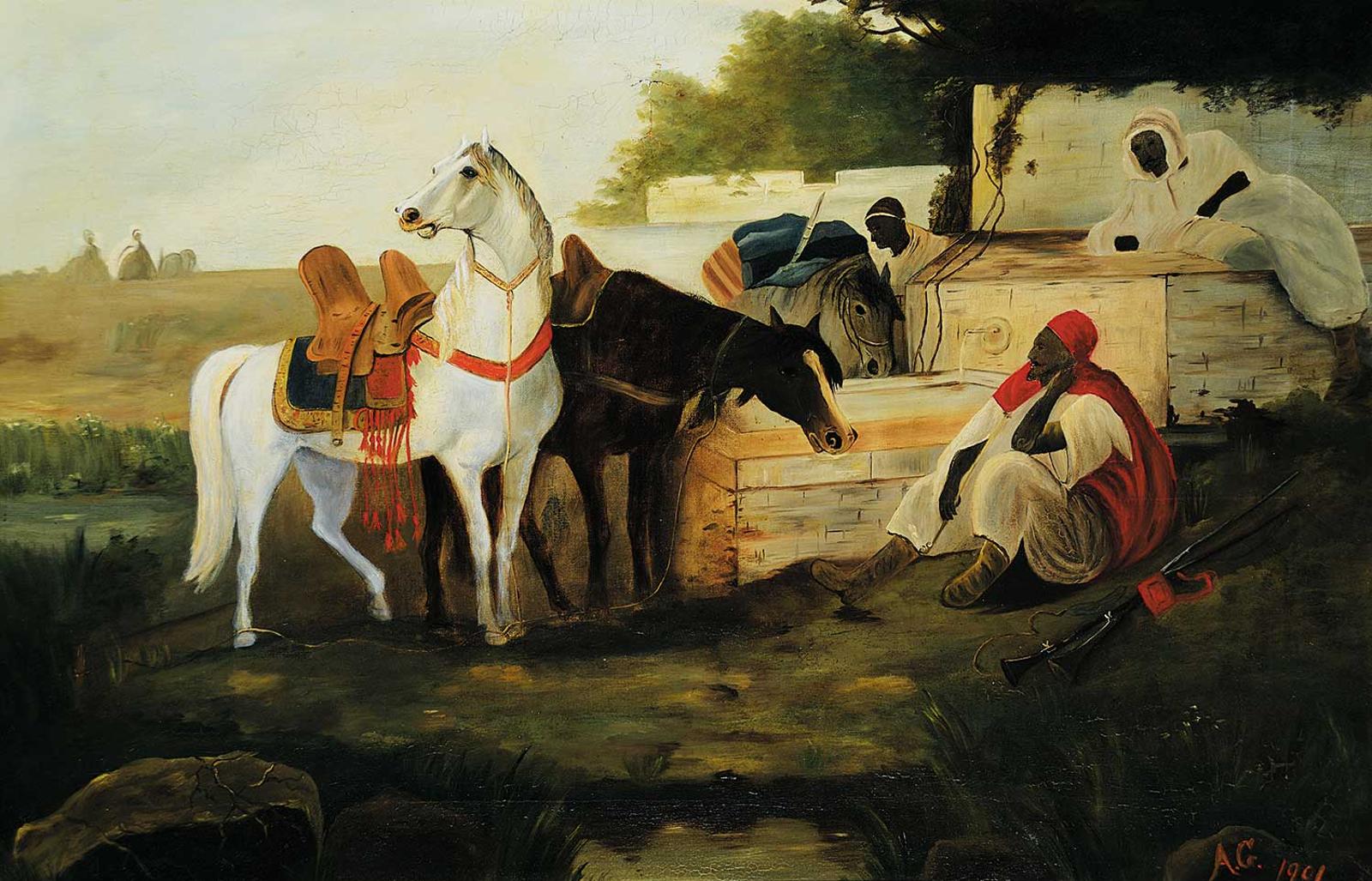 European School - Untitled - Giving the Horses a Rest