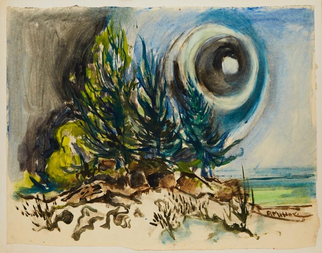 Alexander Samuel Millar (1921-1978) - Abstract Landscape with Pines; Coastal Landscape with Pines; Coastal Landscape with Storm Clouds