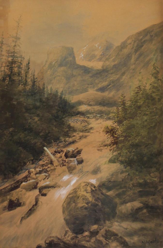Marmaduke Matthews (1837-1913) - The Kicking Horse Above Mt Stephen
