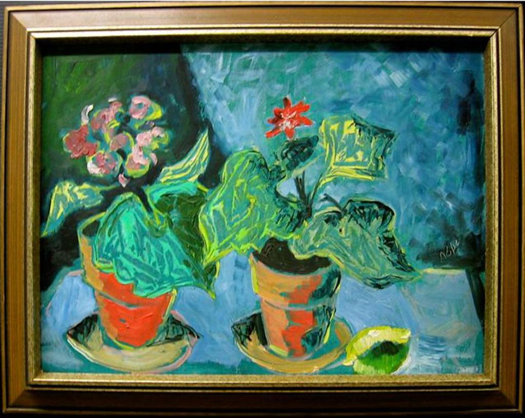 Aba Bayefsky (1923-2001) - Potted Flowers