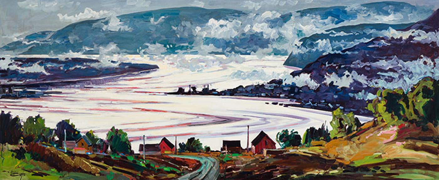 Bruno Côté (1940-2010) - Levée de brume sur le St-Laurent