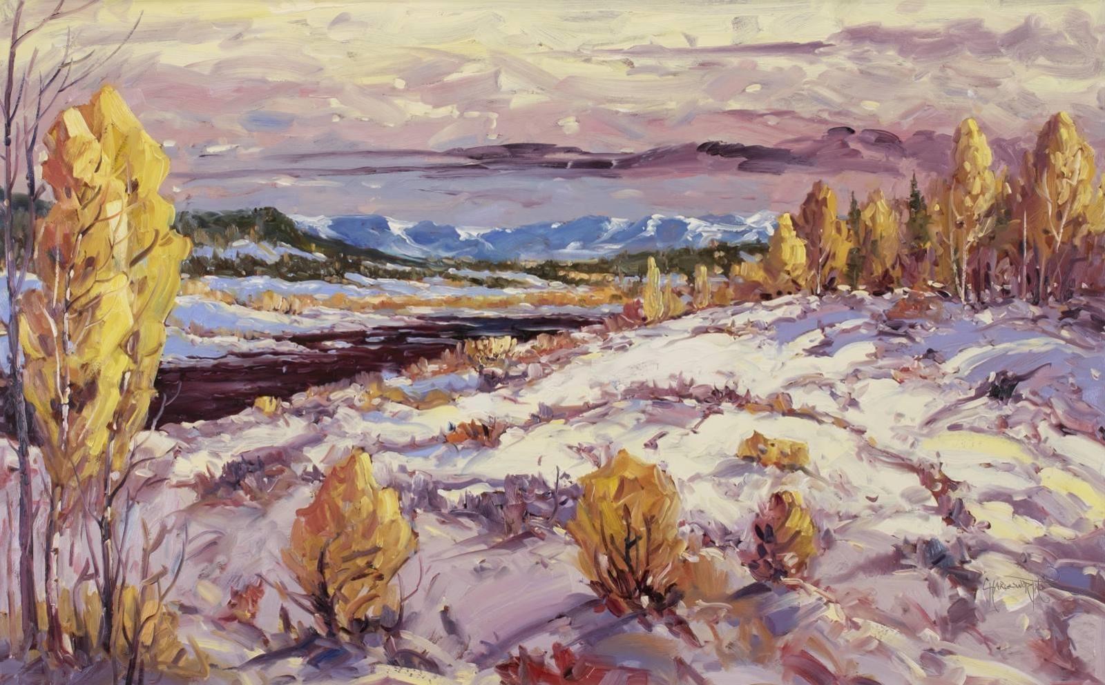 Rod Charlesworth (1955) - Autumn Snow, Bow River; 1992