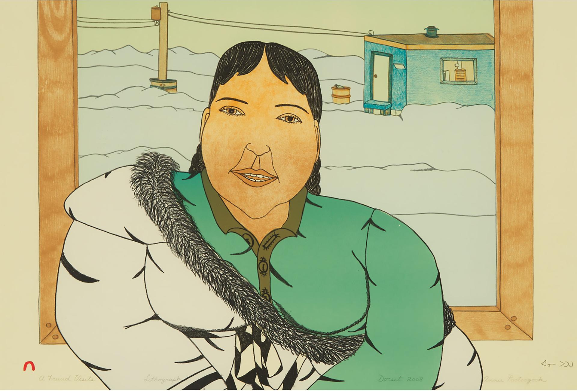 Annie Pootoogook (1969-2016) - A Friend Visits