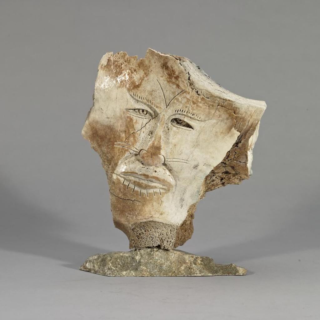 Manasie Akpaliapik (1955) - Shaman Mask On Base