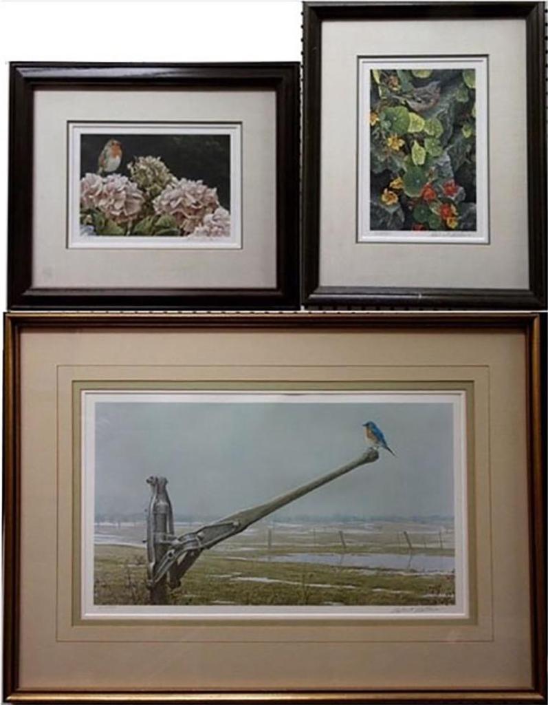 Robert Mclellan Bateman (1930-1922) - Birds And Flowers (2); Early Spring Bluebird