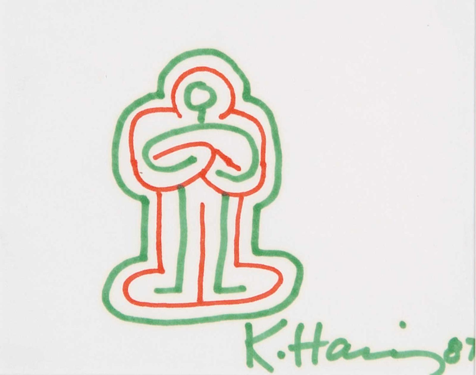 Keith Haring (1958-1990) - Green Crossed Arm Man