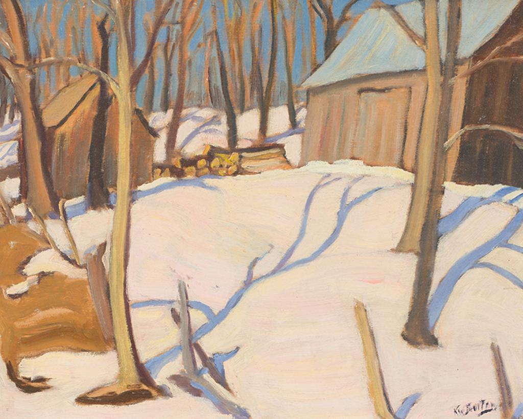 Ralph Wallace Burton (1905-1983) - Barns on the Ridge Road out of Carp, Ont.
