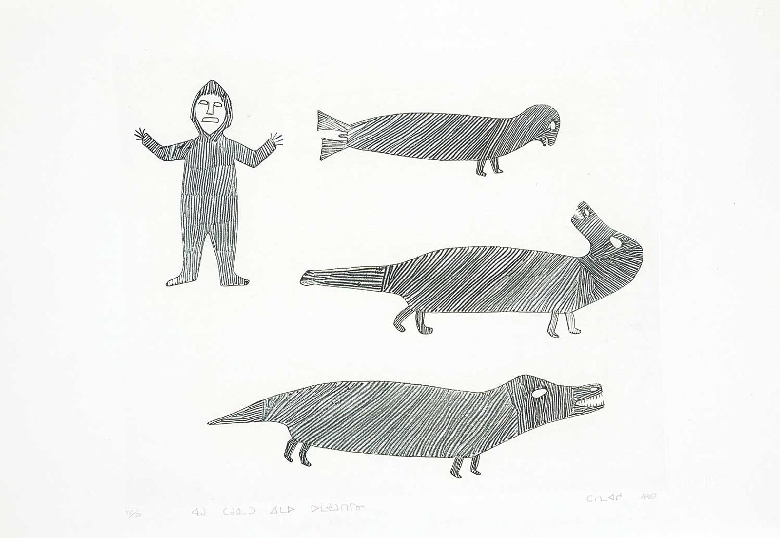 Tuckyashuk Inuit - Man Watching Sea Animals  #25/50