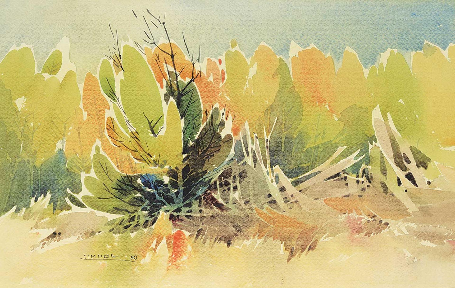 Luke Orton Lindoe (1913-1998) - Autumn Trees