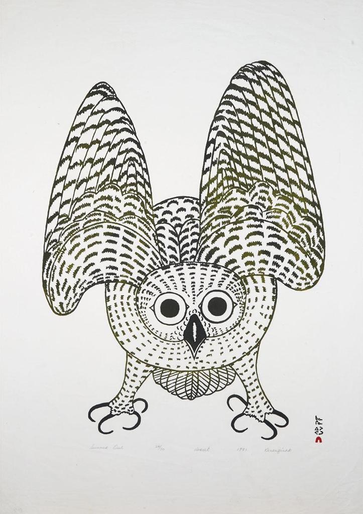 Kananginak Pootoogook (1935-2010) - Summer Owl