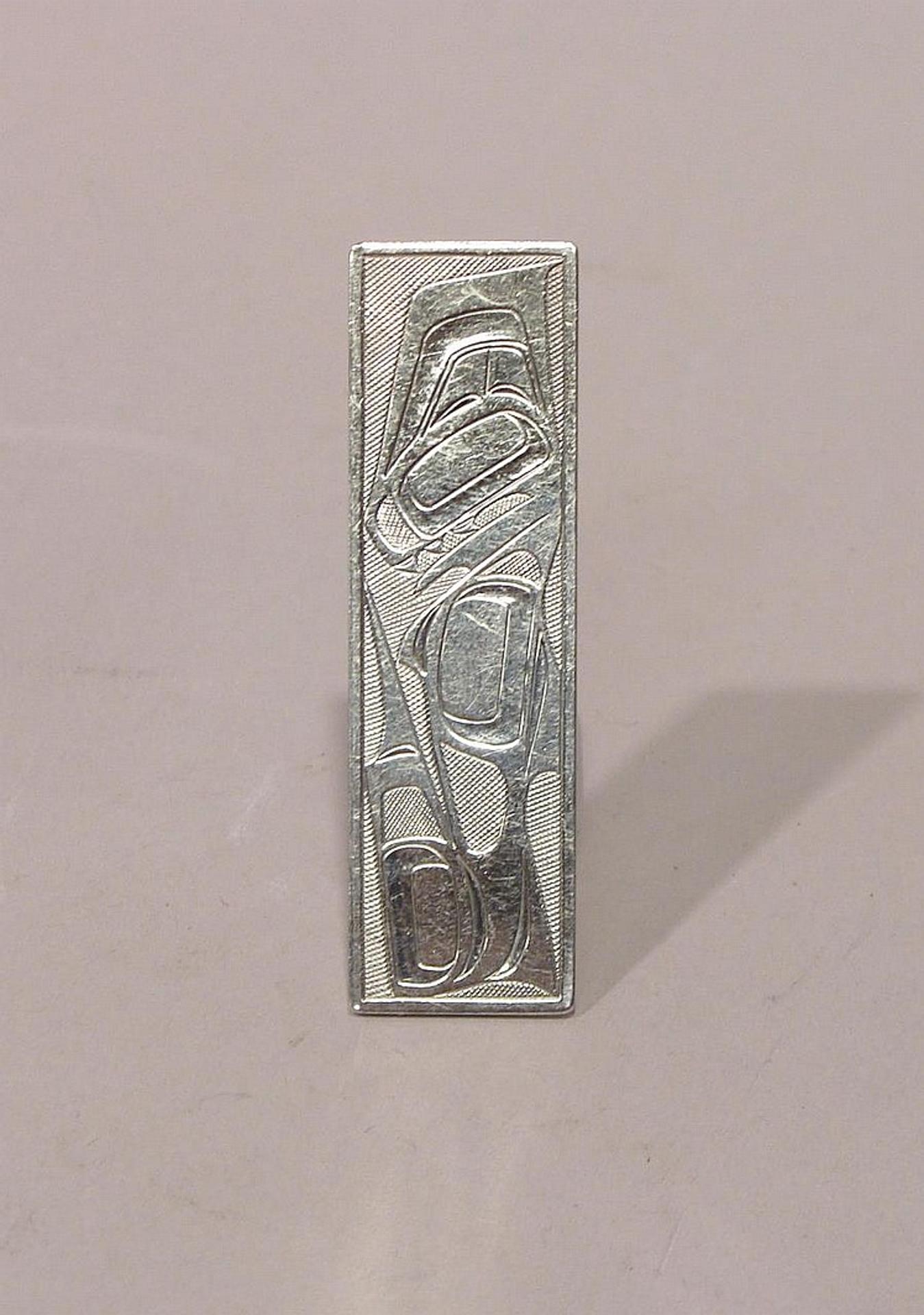 Francis Williams (1936-2003) - a carved silver rectangular shaped pendant