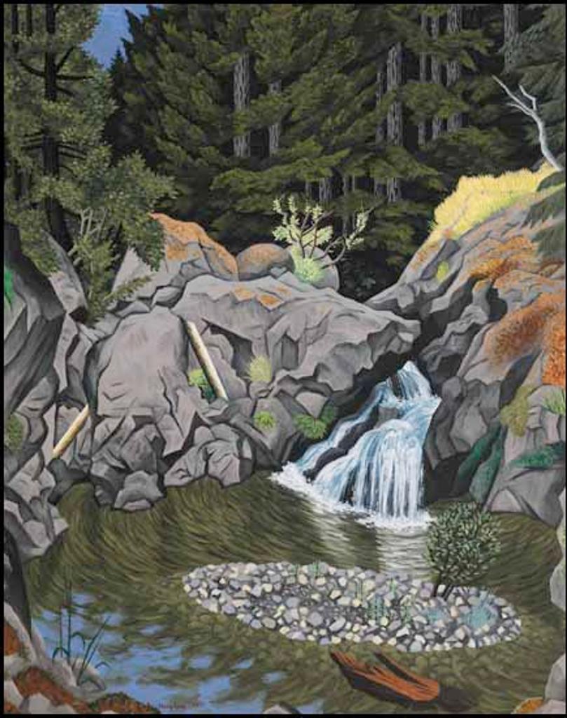 Edward John (E. J.) Hughes (1913-2007) - Waterfall Near Sooke Harbour, BC