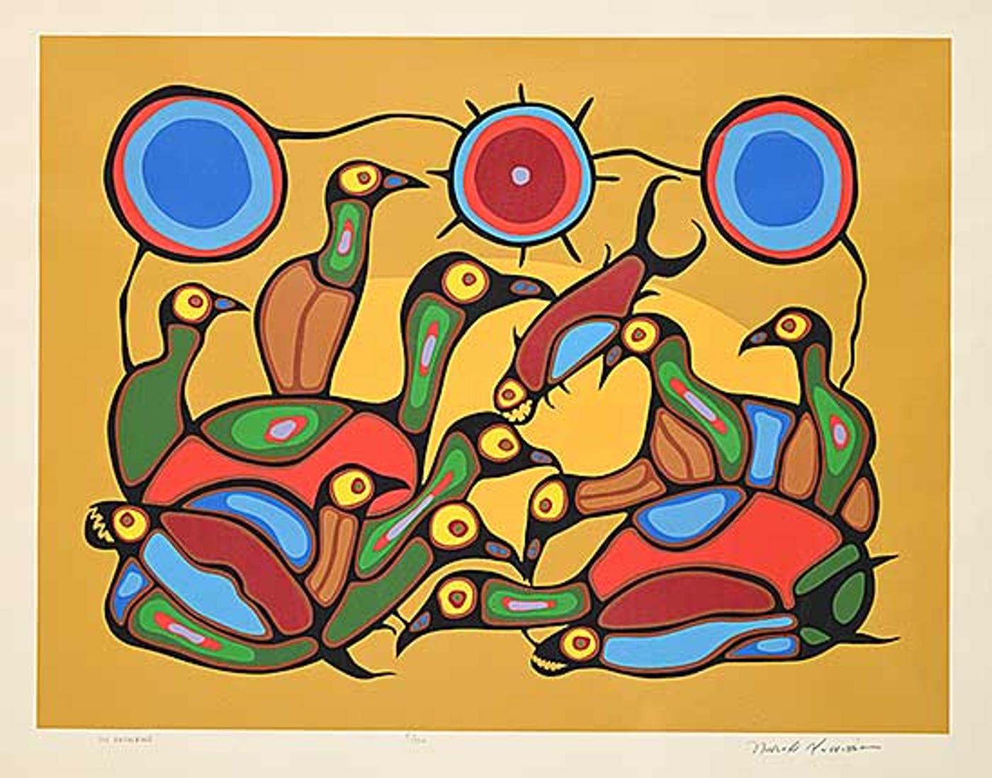 Norval H. Morrisseau (1931-2007) - The Gathering #5/500