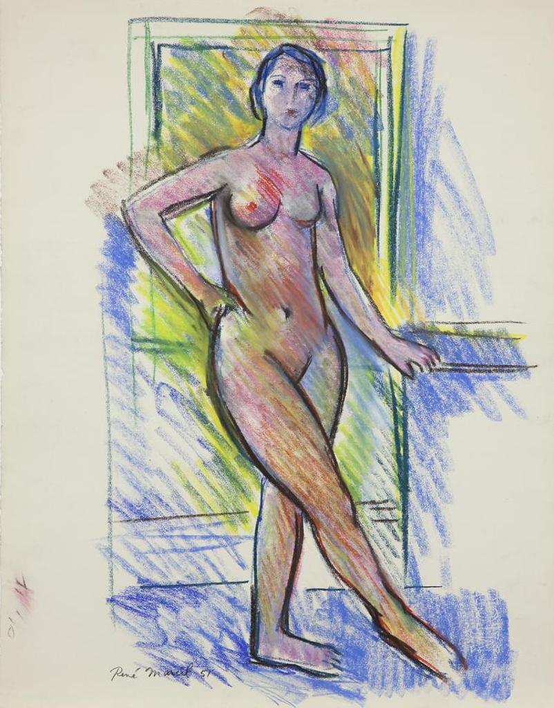 Rene Marcil (1917-1993) - Untitled - Standing Nude