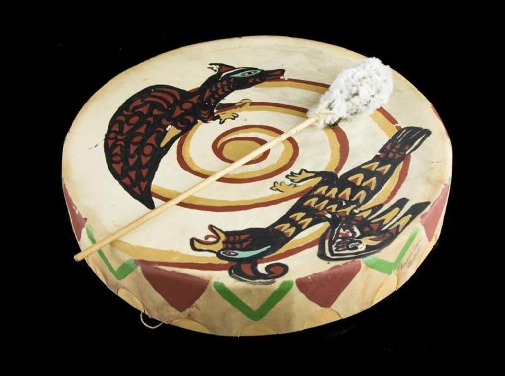 Simon Charlie (1919-2005) - a hide covered drum
