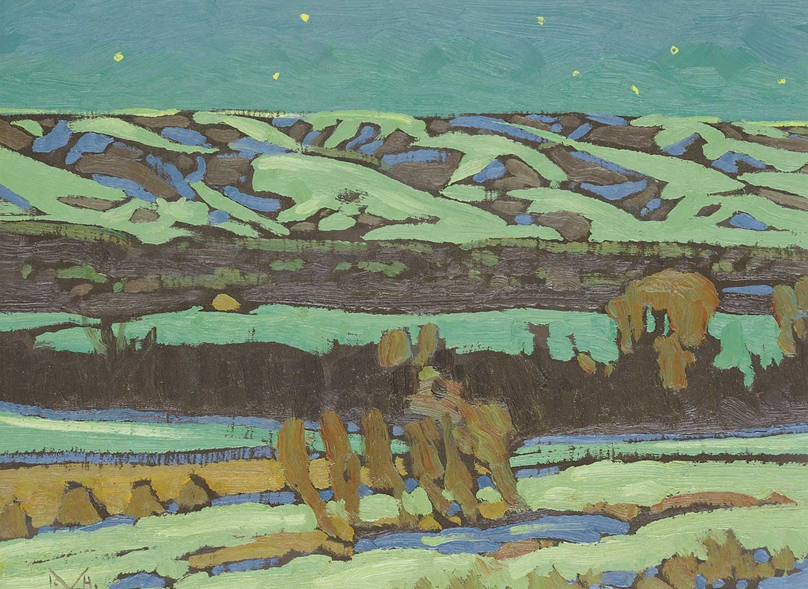 Illingworth Holey (Buck) Kerr (1905-1989) - Moonlight, Qu'appelle Valley